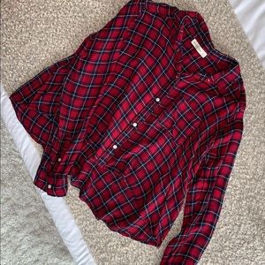 A&F Crop Flannel